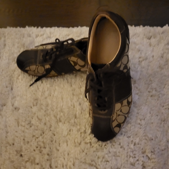 Coach Men's Meyer Monogrammed Shoes Sz 12 Excellent Condition - Picture 3 of 5